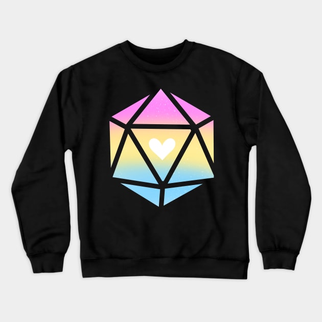 Pansexual Pixie Heart Dice Crewneck Sweatshirt by TheDoodlemancer